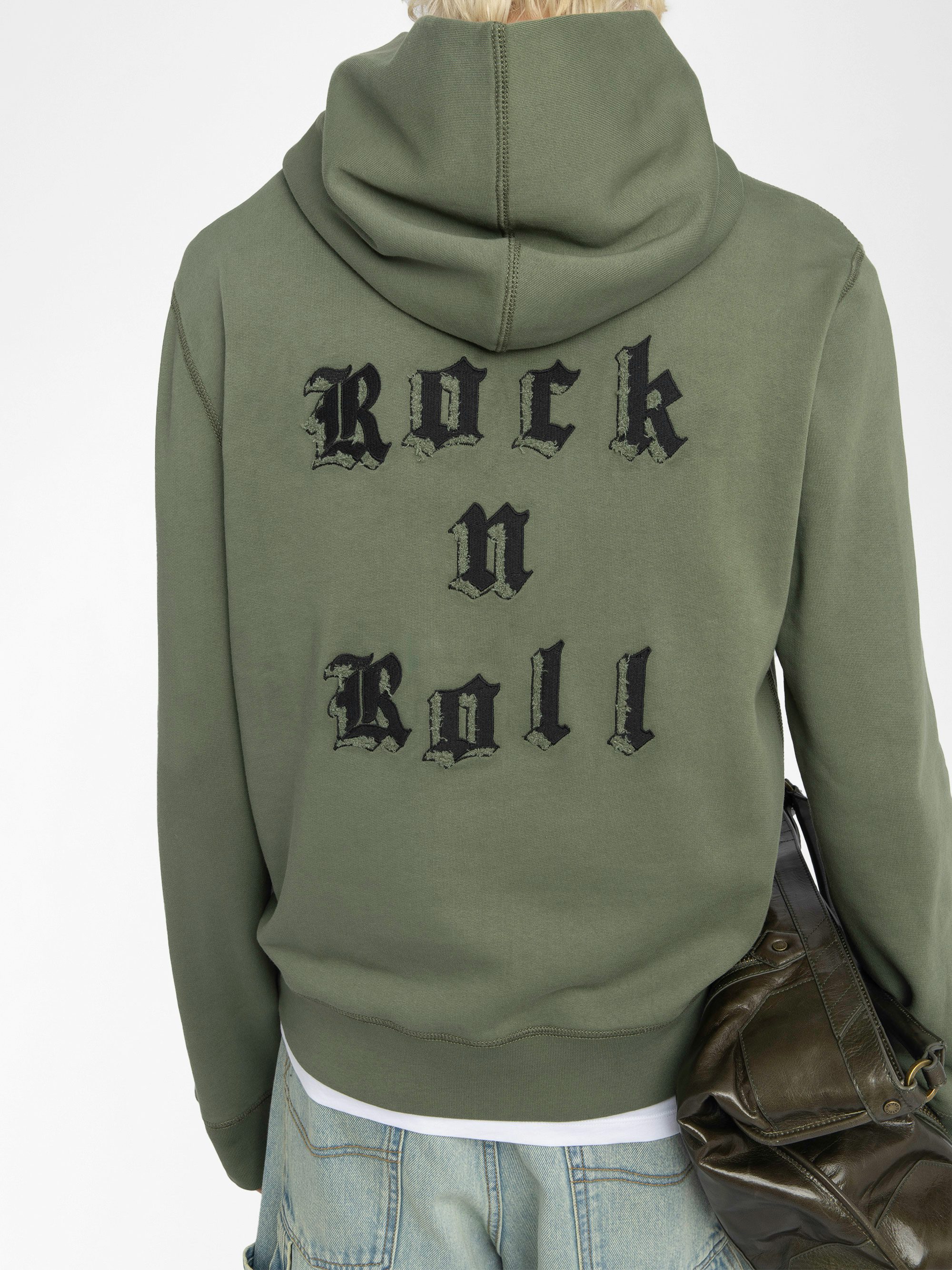 Sanchi Sweatshirt - Long-sleeved hooded sweatshirt with back print.